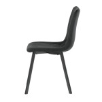 Jídelní židle, černá, sametová látka, DCL-973 BK4