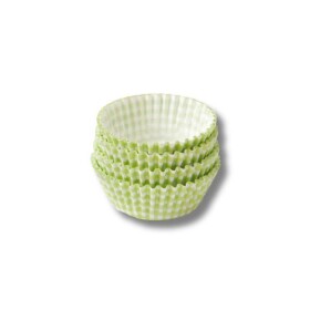 Dortisimo Košíčky na mini muffiny Kostkovaný vzor zelený (80 ks)