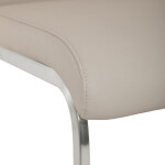 Židle jídelní, krémová ekokůže, pohupová podnož broušený nerez