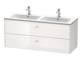DURAVIT - Brioso Umyvadlová skříňka 55x129x48 cm, 2 zásuvky, lesklá bílá BR410502222