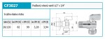 NOVASERVIS - Pračkový rohový ventil se zpětnou klapkou 1/2"x3/4" CF3027
