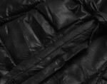 Černá oversize bunda z ekologické kůže (AG1-J9080) odstíny černé XL (42)