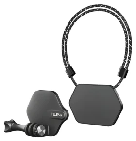 Telesin TE-MMK-002 Magnetický krční držák pro akční kamery / Sada držáků / 180° otočení / Rychloupínání (TE-MMK-002)