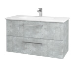 Dřevojas - Umyvadlová skříňka GIO SZZ2 100 - D01 Beton / Úchytka T04 / D01 Beton 130626E