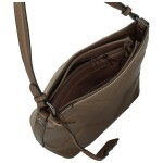 Trendy dámská koženková kabelka na rameno Faina, khaki