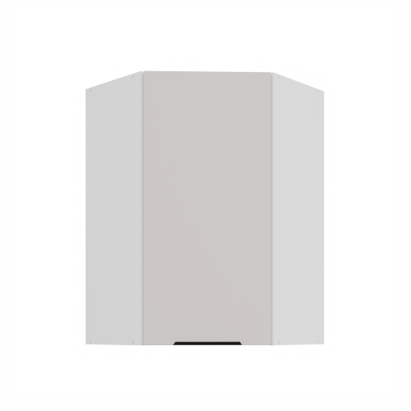 Horní rohová skříňka Como 60x60 GN-90 1F (45°) Barva korpusu: Bílá, Barva dvířek: Kašmír