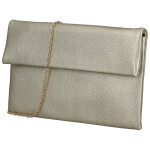 Módní dámská koženková plesová kabelka Trifa, zlatá