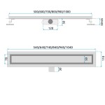 REA - Odtokový žlab Neox BRUSH NICKEL 70 REA-G2502