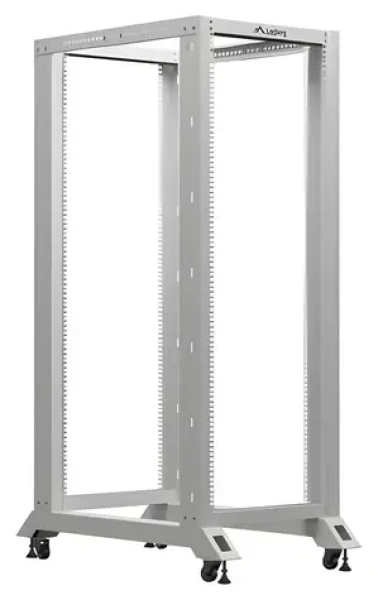 Lanberg Open Rack 32U šedá / Otevřený rack / 19" / 600 x 1000 mm / nosnost 600 kg (OR01-6032-S)