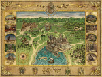 Puzzle Mapa Bradavic 1500 dílků