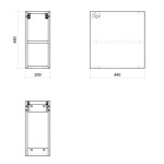COMAD - Skříňka pod desku 20cm SANTA FE OAK 5907611652411