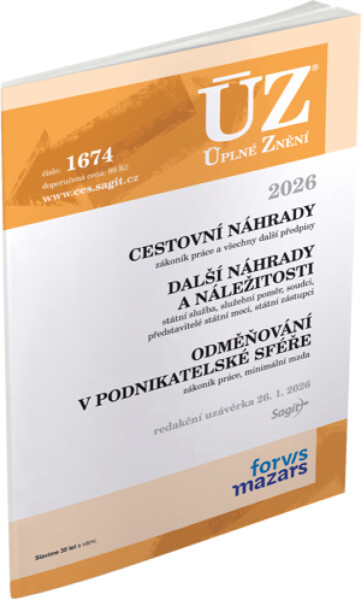 ÚZ 1674 Cestovní náhrady