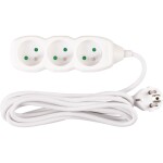 STREND PRO 213323 Prodlužovací kabel, 3m, 3 zásuvky, 3×1mm, bílý