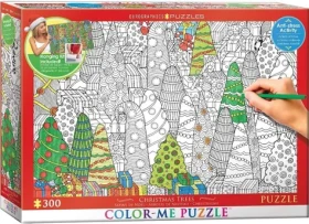 EUROGRAPHICS Puzzle Color me Vánoční stromky