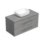 Koupelnová skříňka s krycí deskou SAT Cube Way 100x53x46 cm beton mat CUBE461003BESAT45 CUBE461003BESAT45