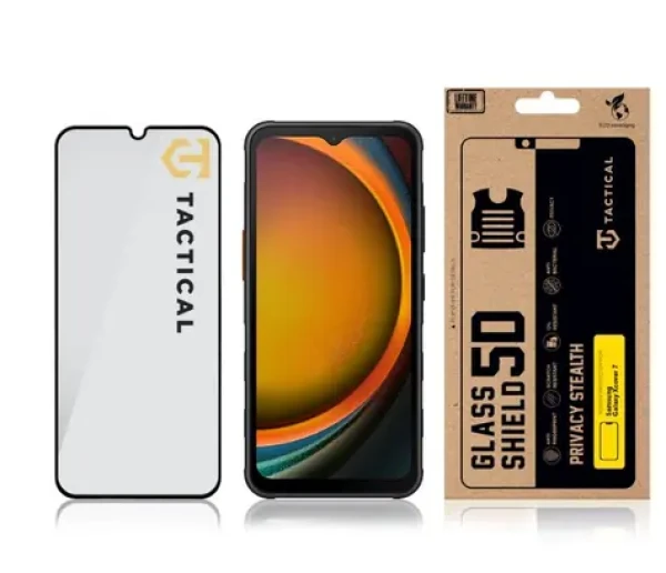Tactical Glass Shield Privacy Stealth 5D sklo pro Samsung Galaxy Xcover 7 Black (57983127211)