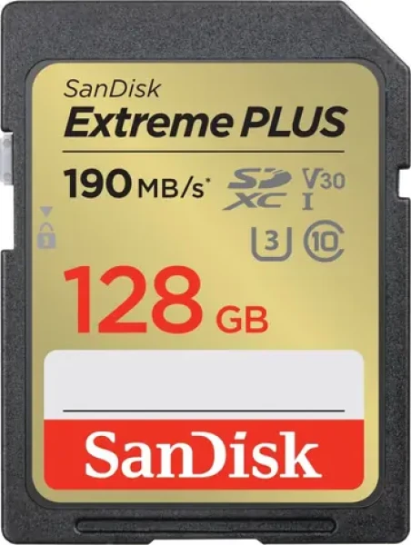 SanDisk Extreme PLUS / Paměťová karta SDXC / 128 GB / UHS-I U3 / Class 10 (SDSDXWA-128G-GNCIN)