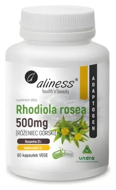 Aliness Rhodiola rosea 500 mg / Doplněk stravy / 60 kapslí