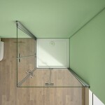 H K - Obdélníkový sprchový kout MELODY R119, 110x90 se zalamovacími dveřmi SE-MELODYR119