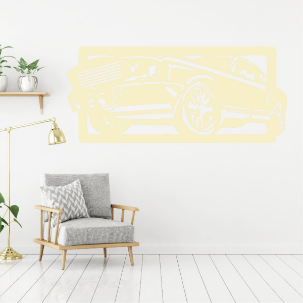 Samolepka Auto Ford Mustang Barva: béžová, Velikost: 100 x 43 cm