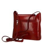 Luxusní dámská kožená crossbody kabelka Jessie, červená