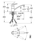 GROHE - Eurosmart Cosmopolitan Dřezová baterie, chrom 31179000