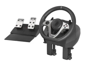 Genesis Seaborg 400 / Herní volant a pedály / otáčení 270/900° / Vibrace / USB / Pro PC,PS4,PS3,XBOX ONE,XBOX 360,SWITCH (NGK-1567)