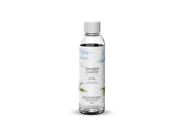 Yankee Candle Signature Clean Cotton Reed - Náhradní náplň k vonnému difuzéru 200 ml / až 20 týdnů (5038581156149)