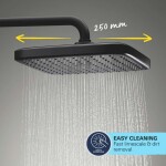 GROHE - Vitalio Comfort Sprchový set s termostatem, 25x25 cm, 2 proudy, matná černá 266962431