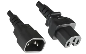 Mercodan prodlužovací napájecí kabel C14 černá / Napájecí kabel / IEC C14 (505080001)