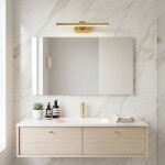Koupelnové nástěnné LED svítidlo APP1860-1W 40cm GOLD OSW-66013