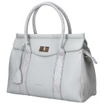 Trendy dámská koženková kabelka do ruky Camila, šedá