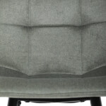 Židle barová, zelená látka, čtyřnohá kovová podnož, černý mat