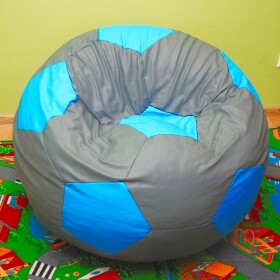 FRONTI Sedací vak - míč 70 cm - šedá + světlemodrá