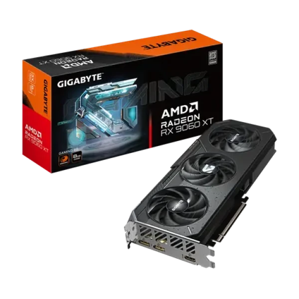 GIGABYTE Radeon RX 9060 XT GAMING 8GB / 3130MHz / 8GB GDDR6 / 1x HDMI + 2x DP / 450W (8) (GV-R9060XTGAMING-8GD)