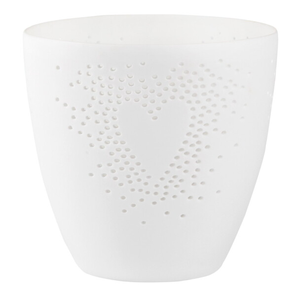Räder Porcelánový svícen Heart Large, bílá barva, porcelán