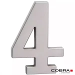 Cislo 3D nikl matny 4 - 5 cm