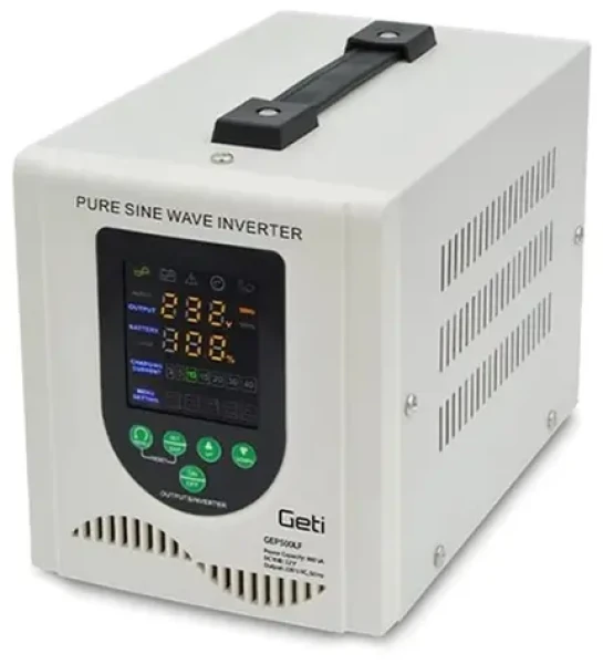 Solarmi GETI GEP500LF 800VA UPS / záložní zdroj / 800VA / 500W / 2 zásuvky (GEP500LF)