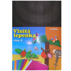 Vlnitá lepenka B4 černá - rovná vlna, 10ks