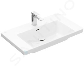 VILLEROY & BOCH - Subway 3.0 Umyvadlo 800x470 mm, s přepadem, otvor pro baterii, CeramicPlus, alpská bílá 4A7080R1