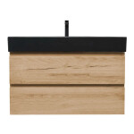 Koupelnová skříňka 2 zásuvková s umyvadlem SAT B-Way 99x50x45 cm dub mat BWAY2100OAKU2B2B BWAY2100OAKU2B2B