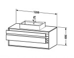 DURAVIT - Ketho Umyvadlová skříňka 50x120x55 cm, 2 zásuvky, lesklá bílá KT665602222