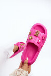 Dámské pěnové pantofle s ozdobami fuchsie Cambrina 40/41