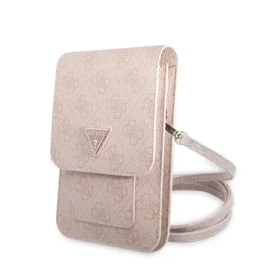 Pouzdro Guess PU 4G Triangle Logo Phone Bag růžové