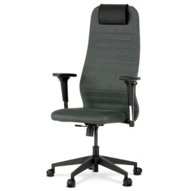 Kancelářské křeslo, potah šedá látka a ekokůže, houpací mechanismus,2D područky