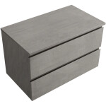CERANO - Koupelnová skříňka Carole + deska pod umyvadlo Navira Slim - 18 mm - betonově šedá - 100x49,8x46 CER-8050BD82982