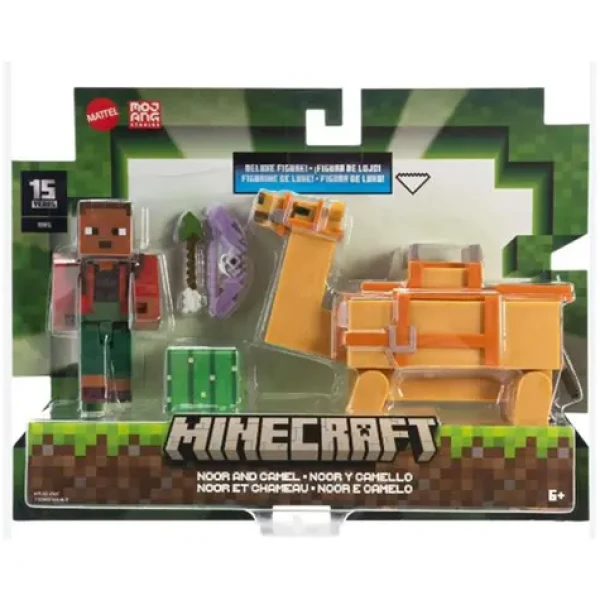 Mattel Minecraft 8 cm dvojbalení STEVE A OBRNĚNÝ KŮŇ
