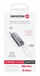 SWISSTEN TEXTILE OTG adaptér USB-C (M) - Lightning (F) stříbrná (73501219)