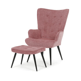 Relaxační křeslo, růžová, sametová látka, AK-303 PINK2