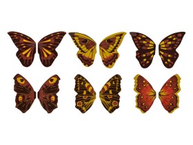 Dortisimo Bombasei čokoládová dekorace Motýlci 4 cm (60 ks)